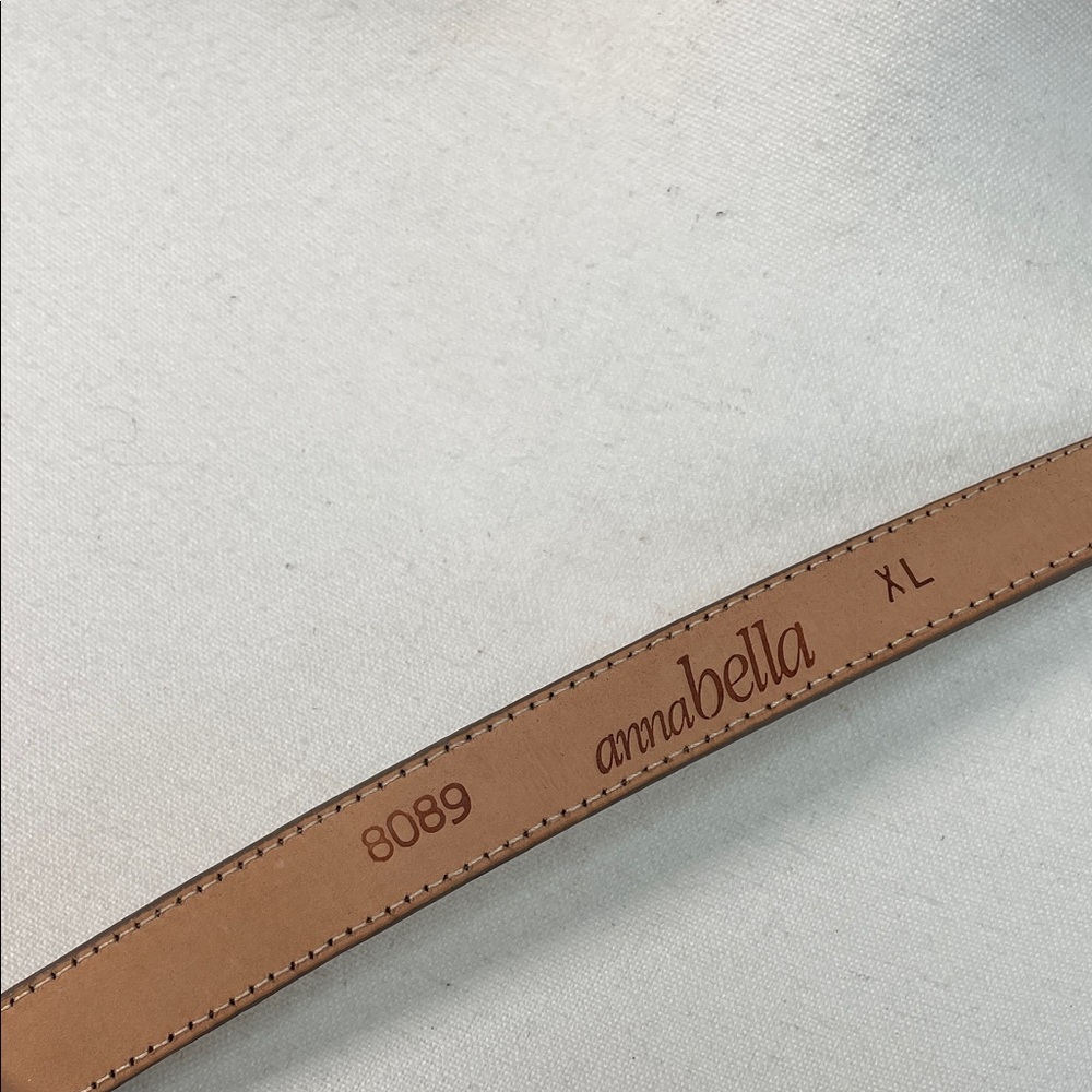 Genuine leather Tan and matte Gold buckle  Women's Belt suede - Picture 5 of 16